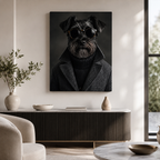 Custom Stylish Dog Portrait Canvas Wall Art