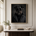Custom Stylish Dog Portrait Canvas Wall Art