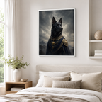 Custom Royal Guardian Pet Portrait Canvas Wall Art