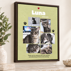 Custom Pet Photo Collage Canvas Wall Art - personalized canvas detail 7