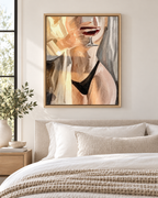 Woman Holding Red Wine Glass Canvas Wall Art