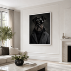 Custom Stylish Dog Portrait Canvas Wall Art