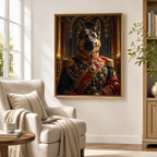 Custom Royal Commander Pet Portrait Canvas