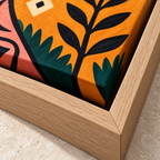 Boho Desert Woman Sun and Moon Canvas Wall Art - canvas detail view 10