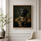 Custom Royal Military Pet Portrait Canvas