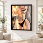 Woman Holding Red Wine Glass Canvas Wall Art