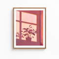 Pink Window Plant Canvas Wall Art Aura Canvas