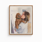 Custom Pet Love Portrait Canvas Aura Canvas