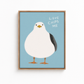 Love Chips Me Seagull Canvas Wall Art Aura Canvas