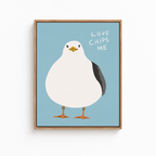 Love Chips Me Seagull Canvas Wall Art Aura Canvas