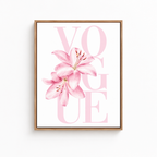 Pink Lily Fashion Canvas Wall Art Aura Canvas
