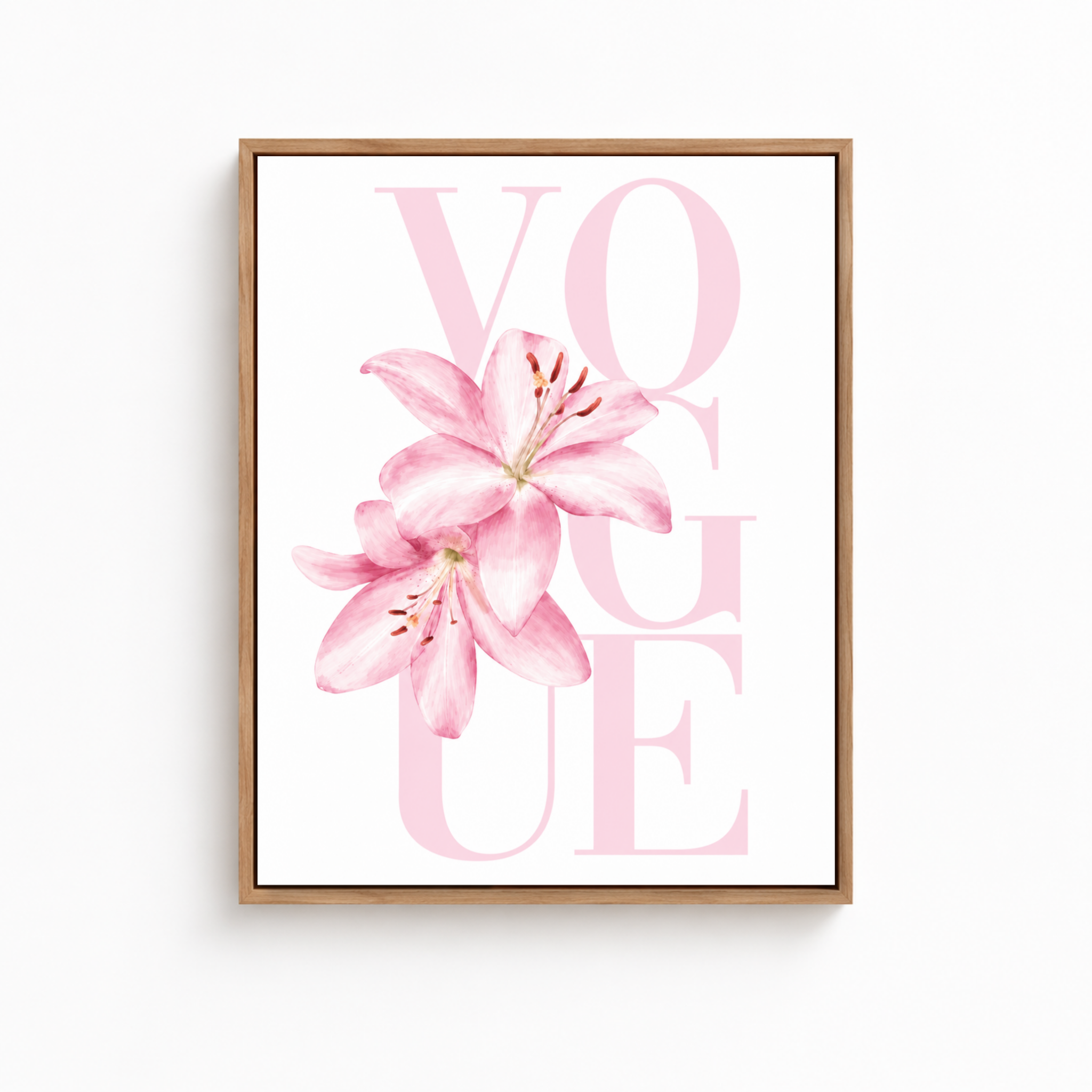 Pink Lily Fashion Canvas Wall Art Aura Canvas