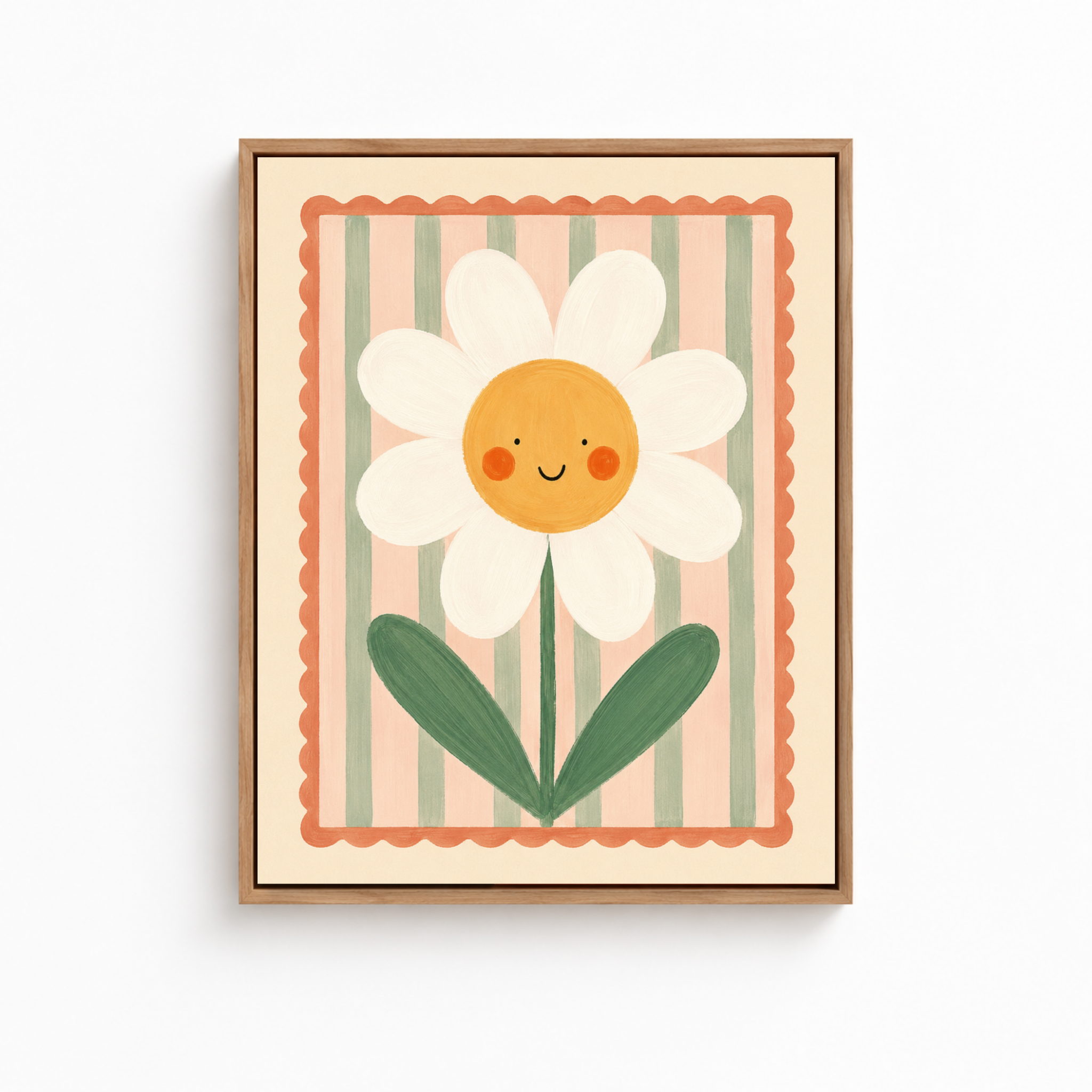 Smiling Daisy Canvas Wall Art Aura Canvas