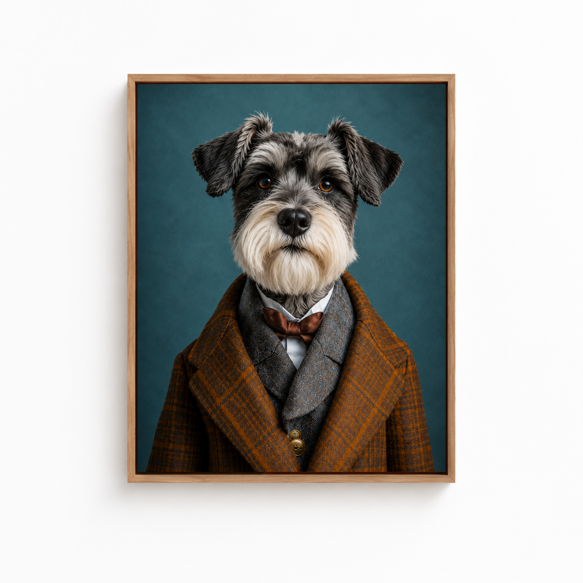 Custom Distinguished Pet Portrait Canvas Aura Canvas