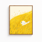 Golden Meadow Dog Canvas Wall Art Aura Canvas