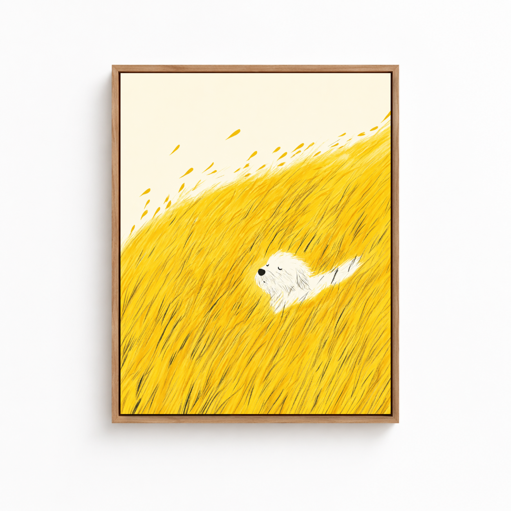 Golden Meadow Dog Canvas Wall Art Aura Canvas