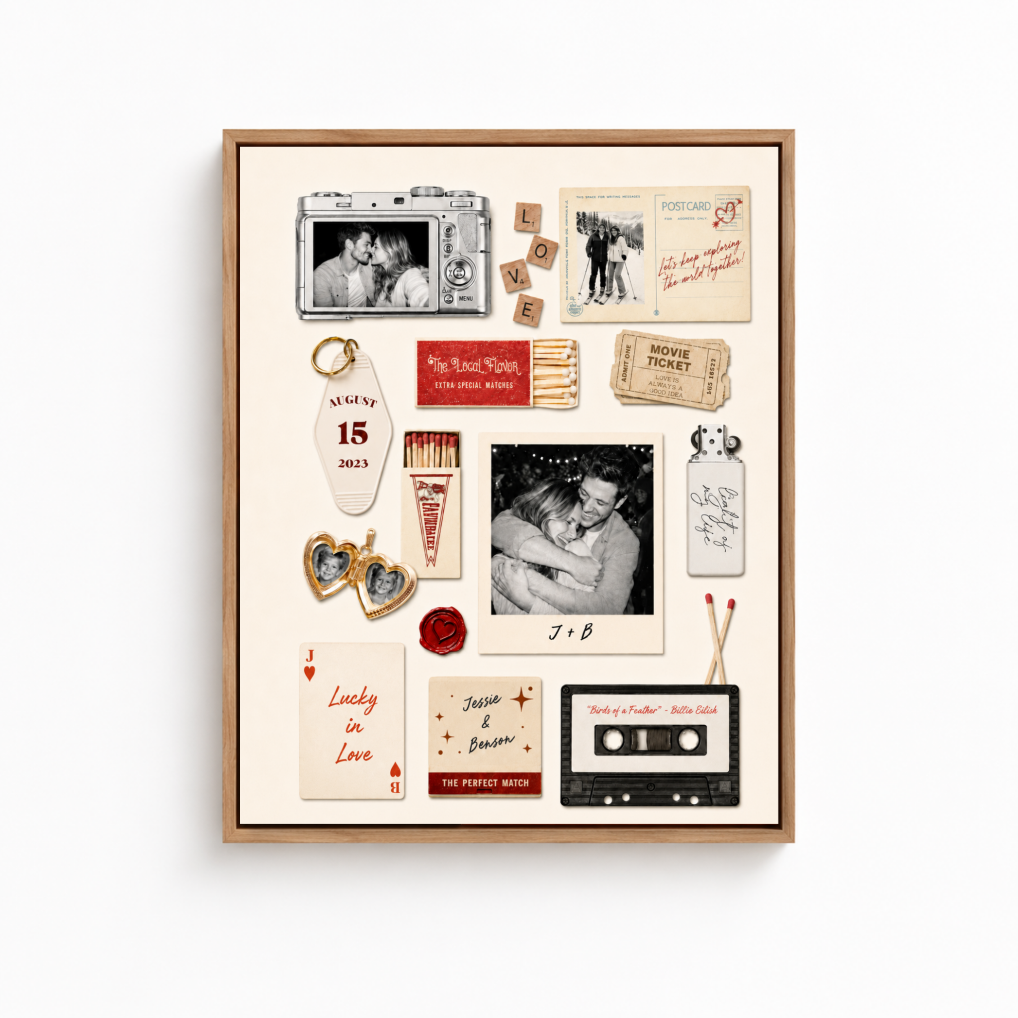 Custom Couple Collage Canvas Aura Canvas