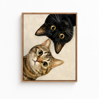 Curious Cats Canvas Wall Art Aura Canvas