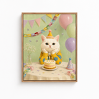 Custom Pet Birthday Portrait Canvas Aura Canvas