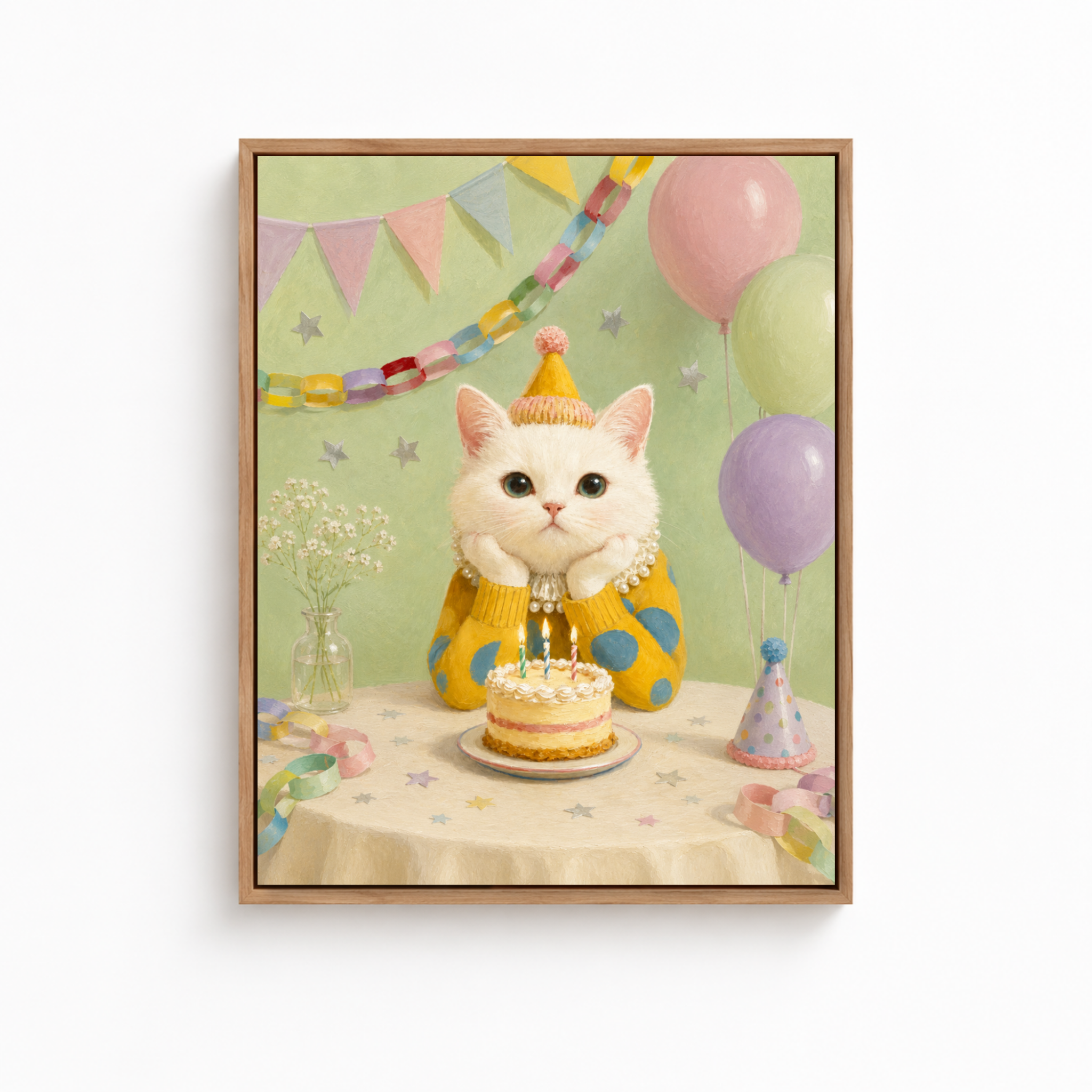 Custom Pet Birthday Portrait Canvas Aura Canvas