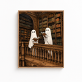 Ghost Library Canvas Wall Art Aura Canvas