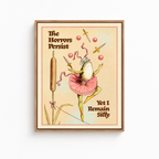The Horrors Persist Frog Canvas Wall Art Aura Canvas