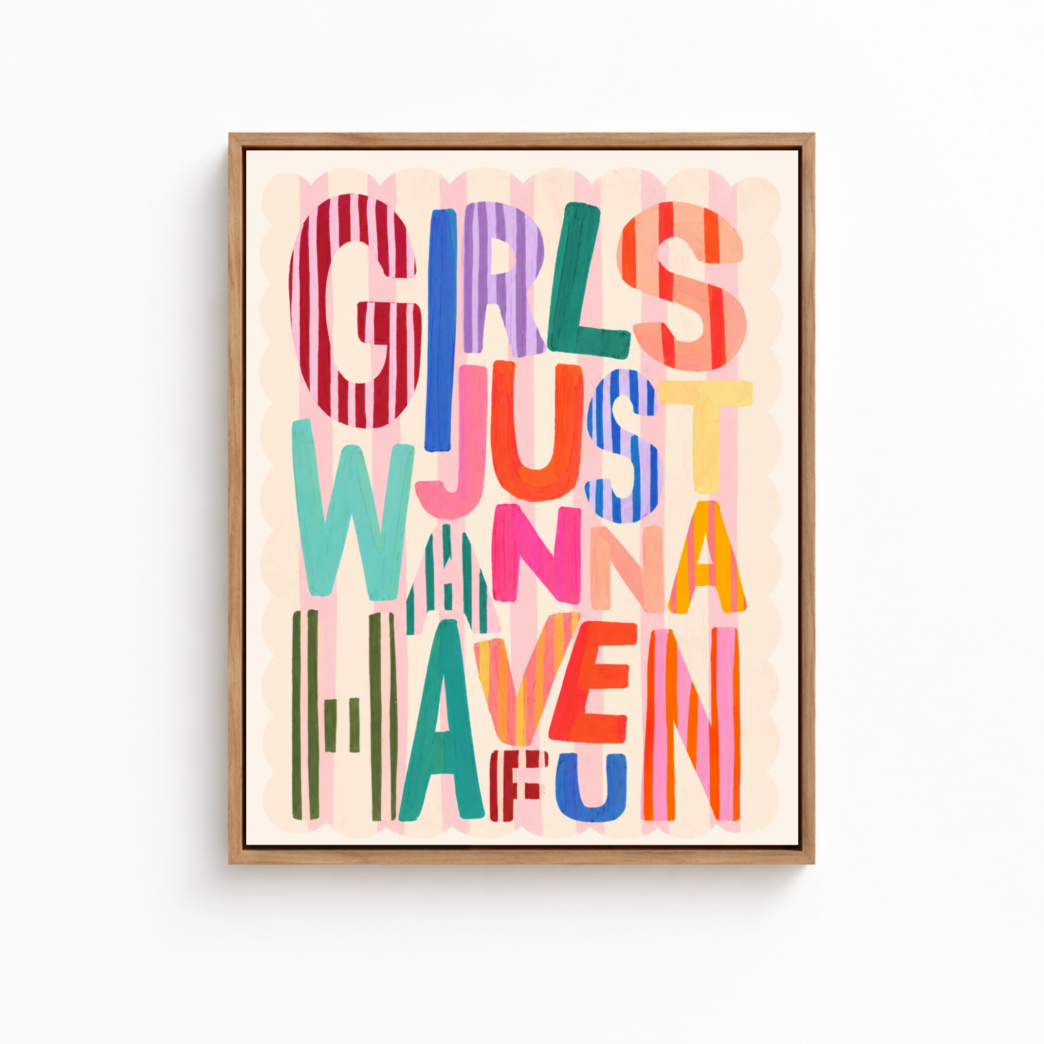 Girls Just Wanna Have Fun Canvas Wall Art Aura Canvas