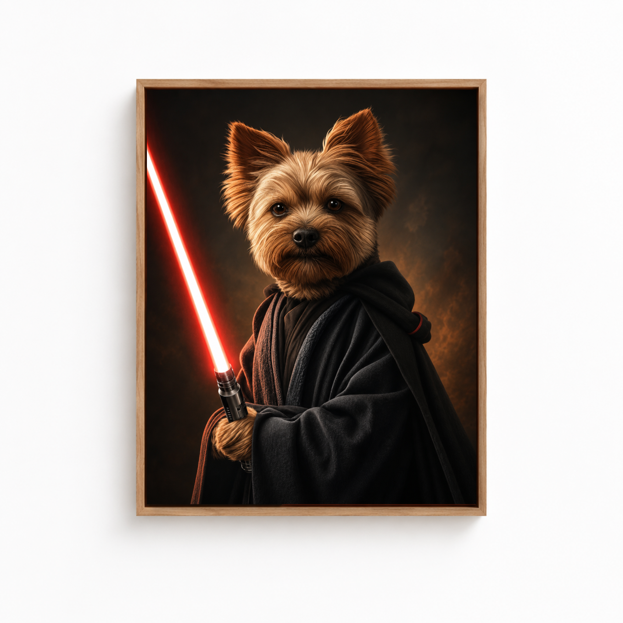 Custom Space Warrior Pet Portrait Canvas Aura Canvas