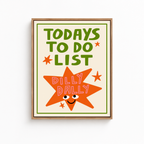 Today’s To Do List Dilly Dally Canvas Wall Art Aura Canvas
