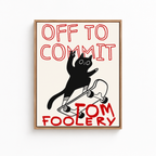 Tomfoolery Cat Canvas Wall Art Aura Canvas
