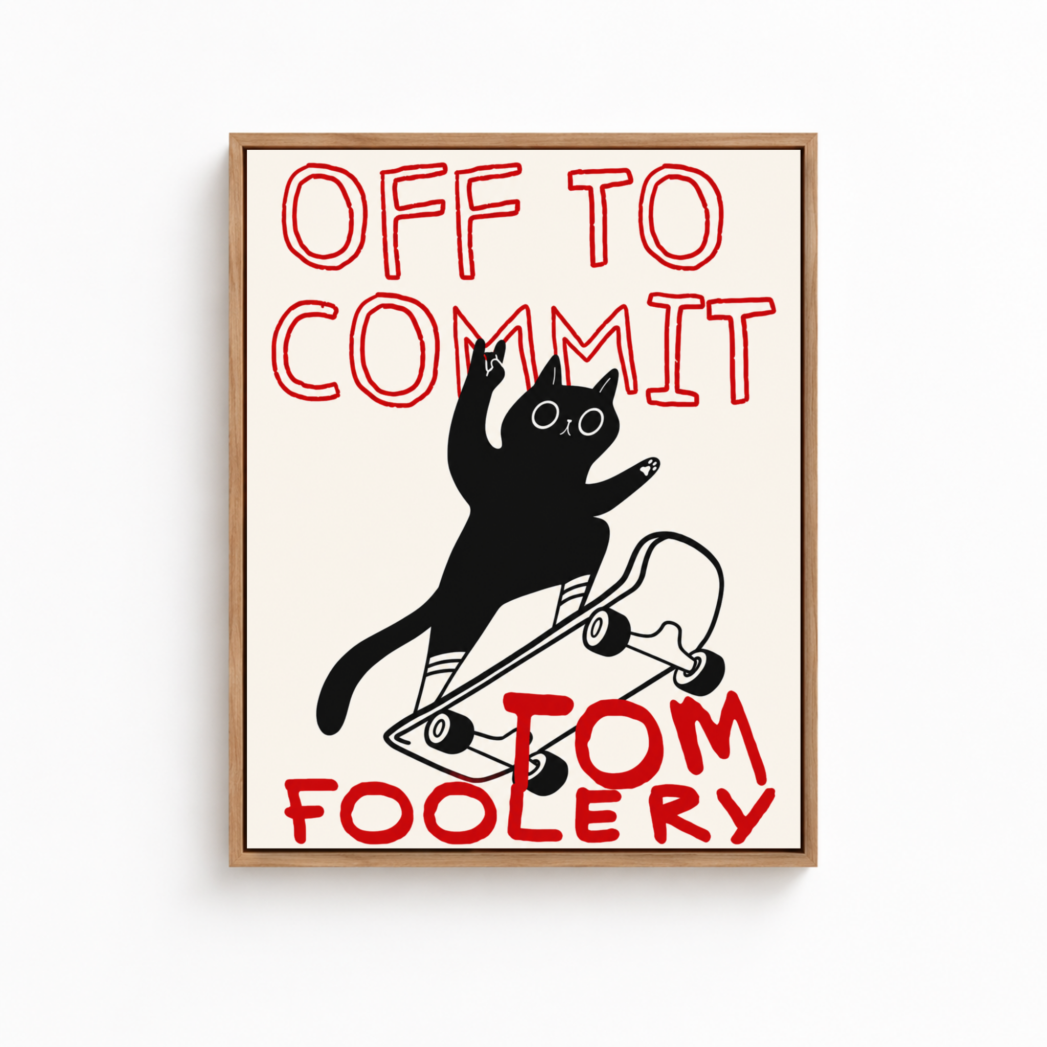 Tomfoolery Cat Canvas Wall Art Aura Canvas