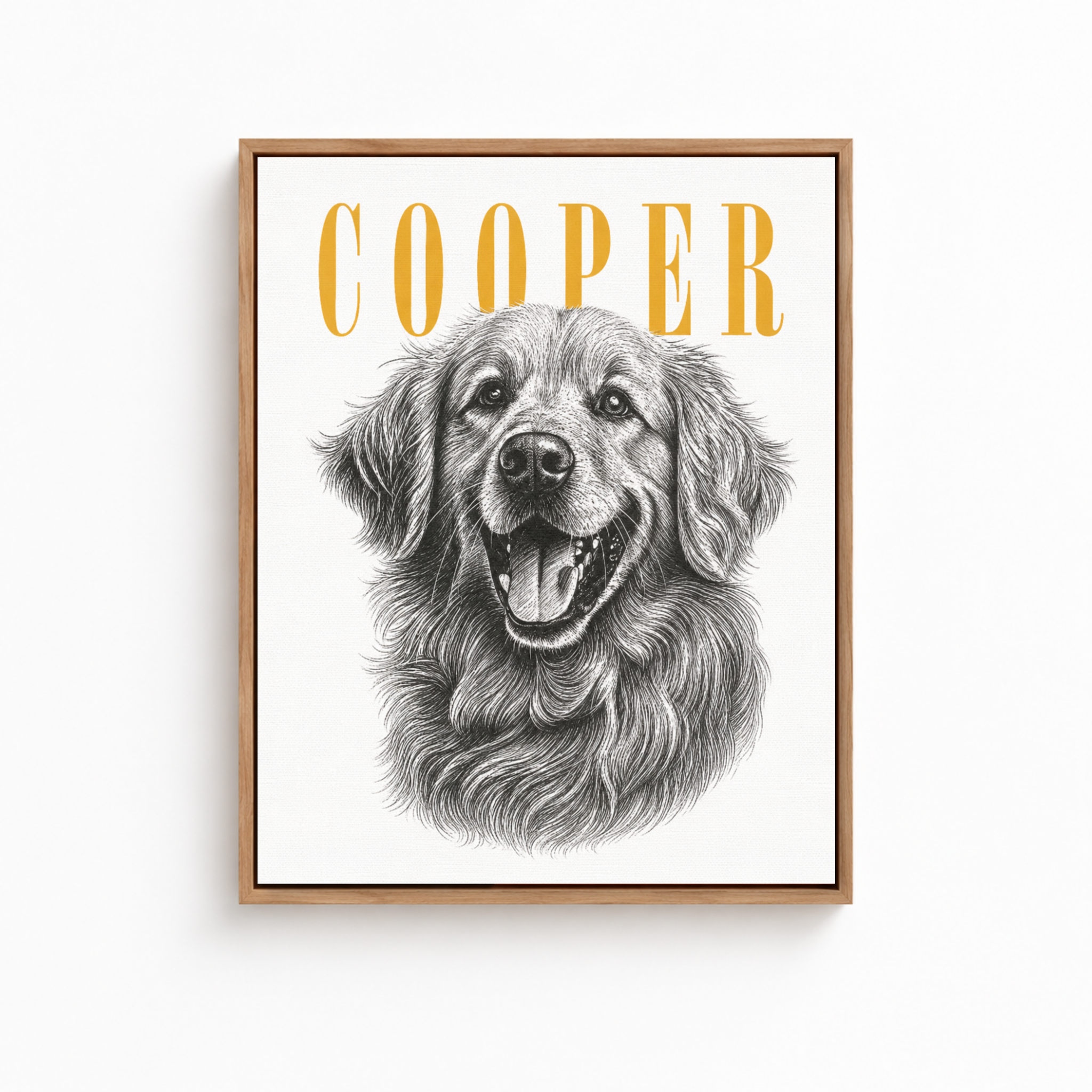 Custom Vintage Pet Portrait Canvas Aura Canvas