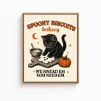 Spooky Biscuits Cat Canvas Wall Art Aura Canvas