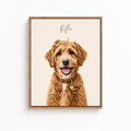 Custom Minimal Pet Portrait Canvas Aura Canvas
