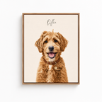 Custom Minimal Pet Portrait Canvas Aura Canvas