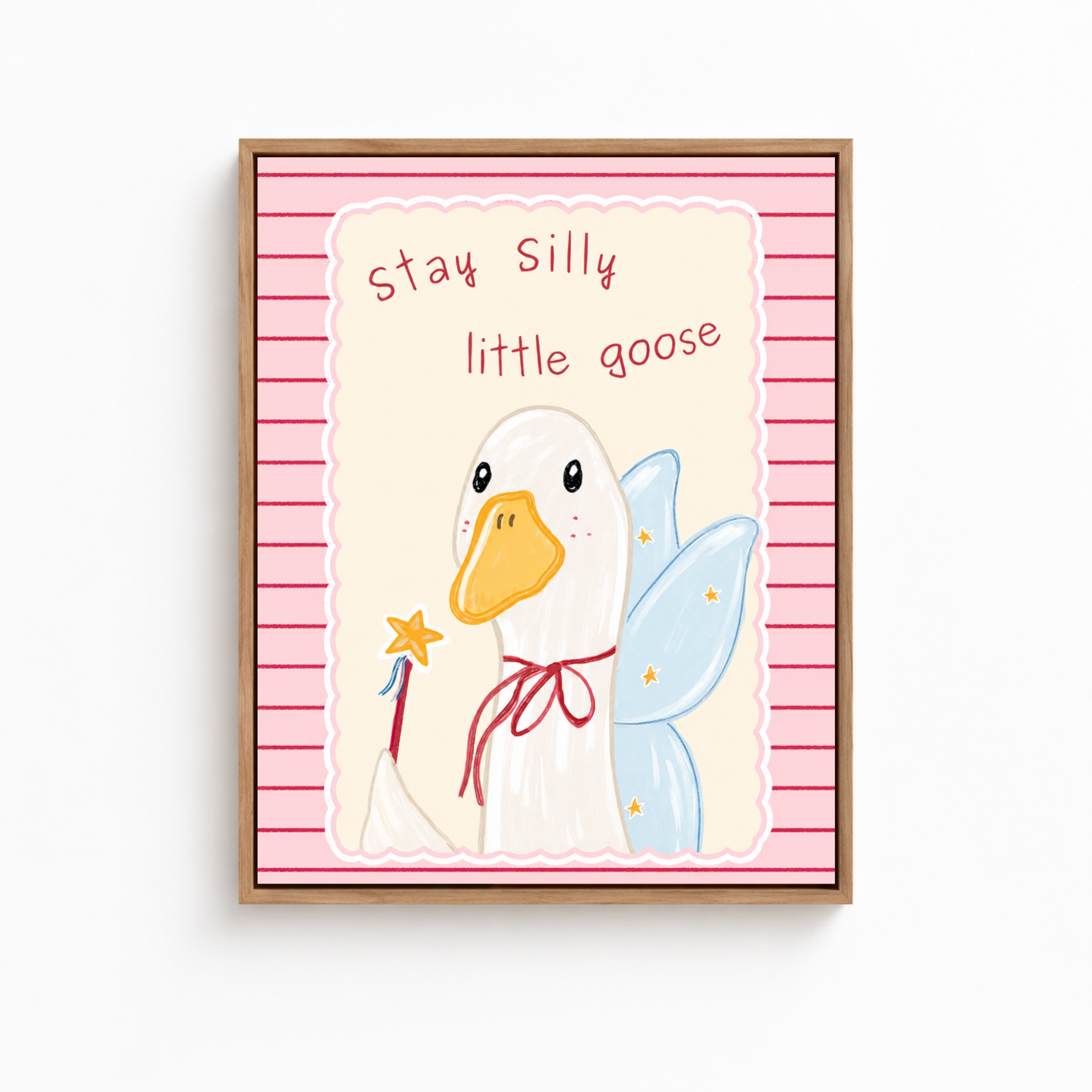 Silly Little Goose Canvas Wall Art Aura Canvas