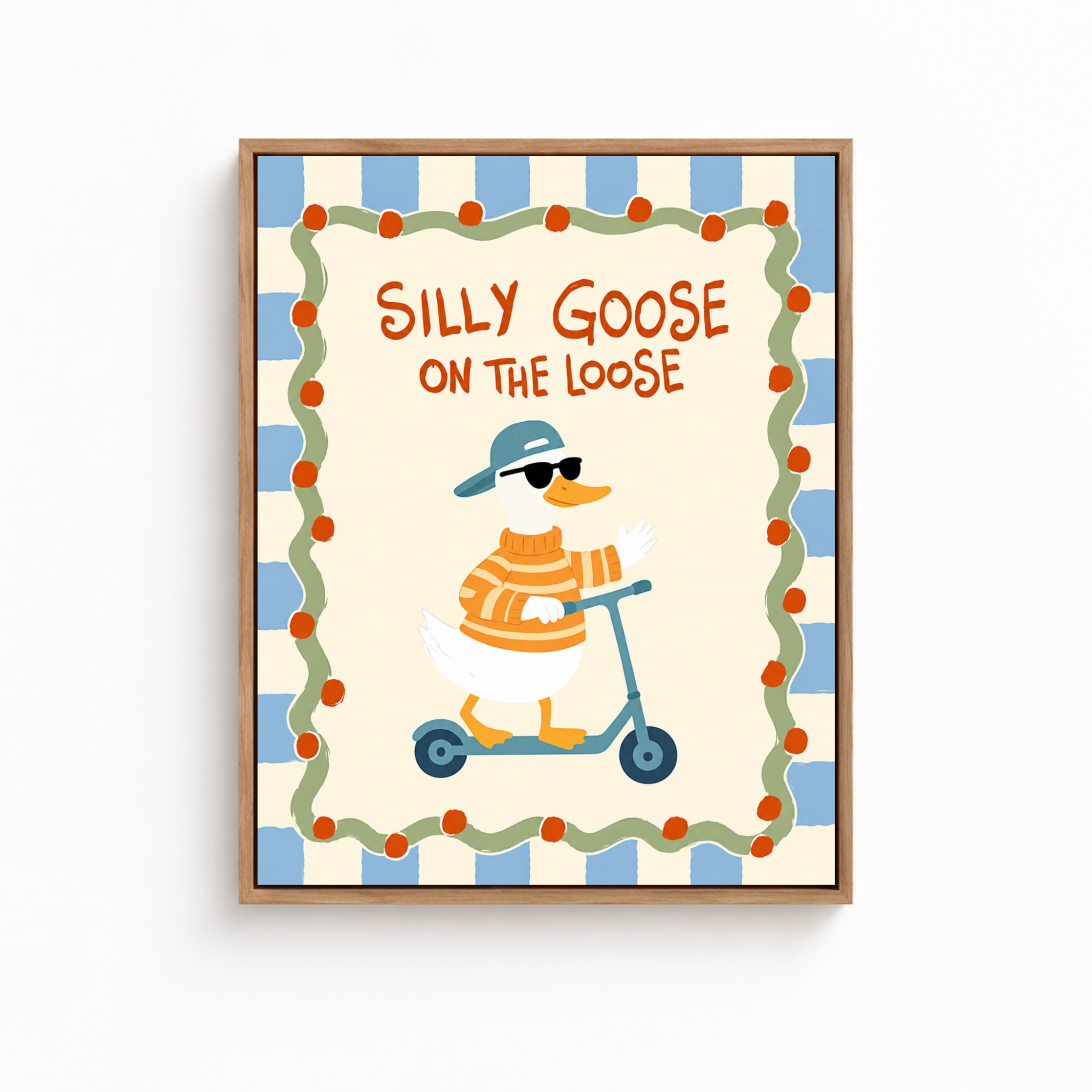 Silly Goose On The Loose Canvas Wall Art Aura Canvas