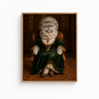Custom Royal Queen Pet Portrait Canvas Aura Canvas