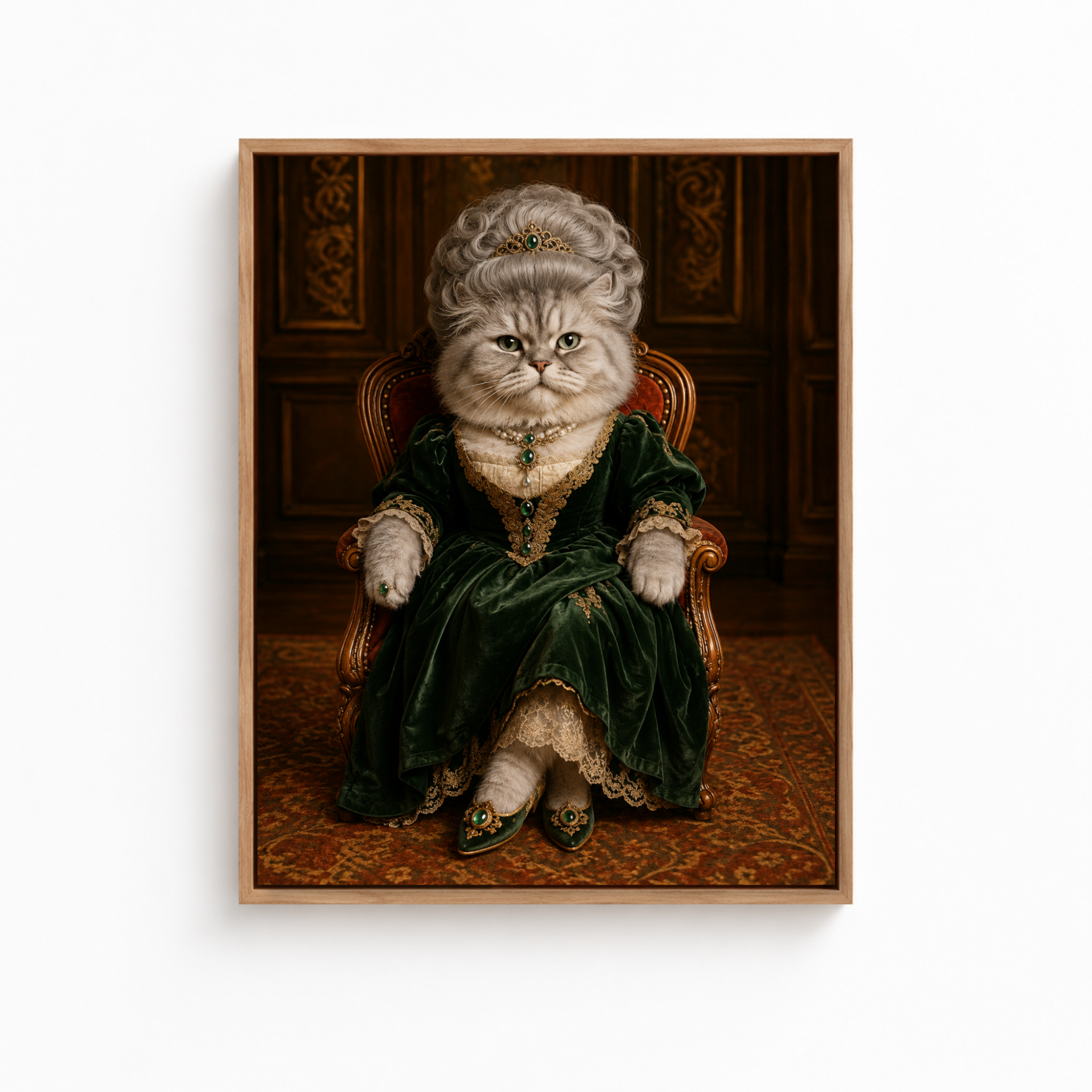 Custom Royal Queen Pet Portrait Canvas Aura Canvas