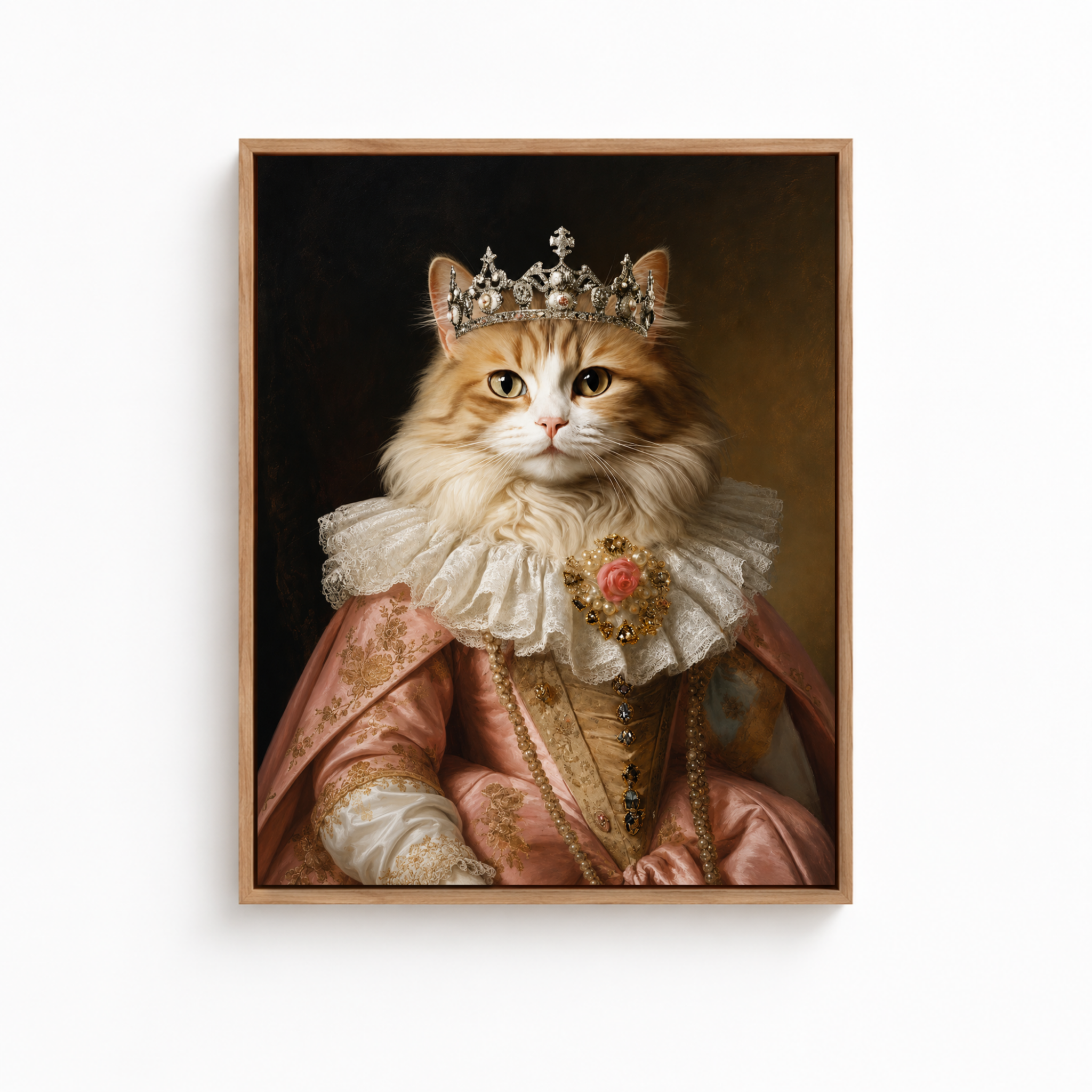 Custom Princess Heirloom Pet Portrait Canvas Aura Canvas