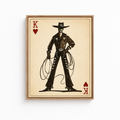 Cowboy King Playing Card Canvas Aura Canvas