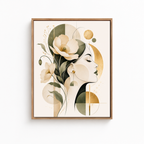 Floral Woman Canvas Wall Art Aura Canvas