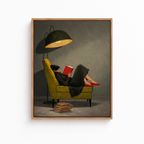 Cozy Reading Woman Canvas Wall Art Aura Canvas