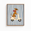 Scooter Dog Canvas Wall Art Aura Canvas