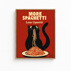 Funny Spaghetti Cat Canvas Wall Art Aura Canvas