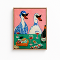 Funny Duck Wine Canvas Wall Art Aura Canvas
