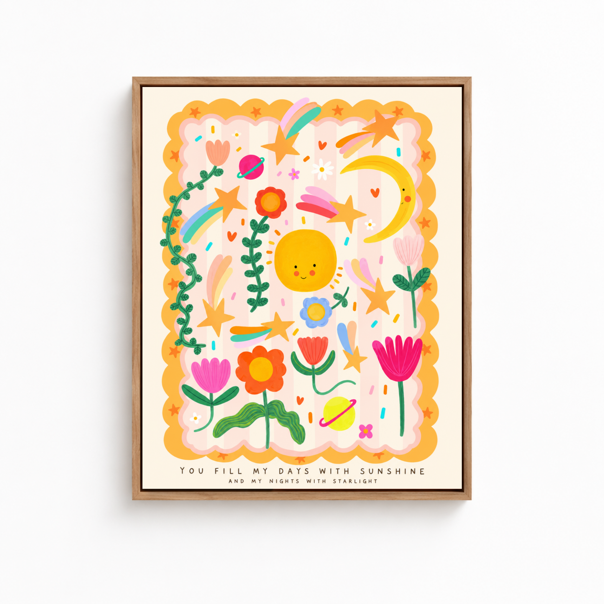 You Fill My Days With Sunshine Canvas Wall Art Aura Canvas