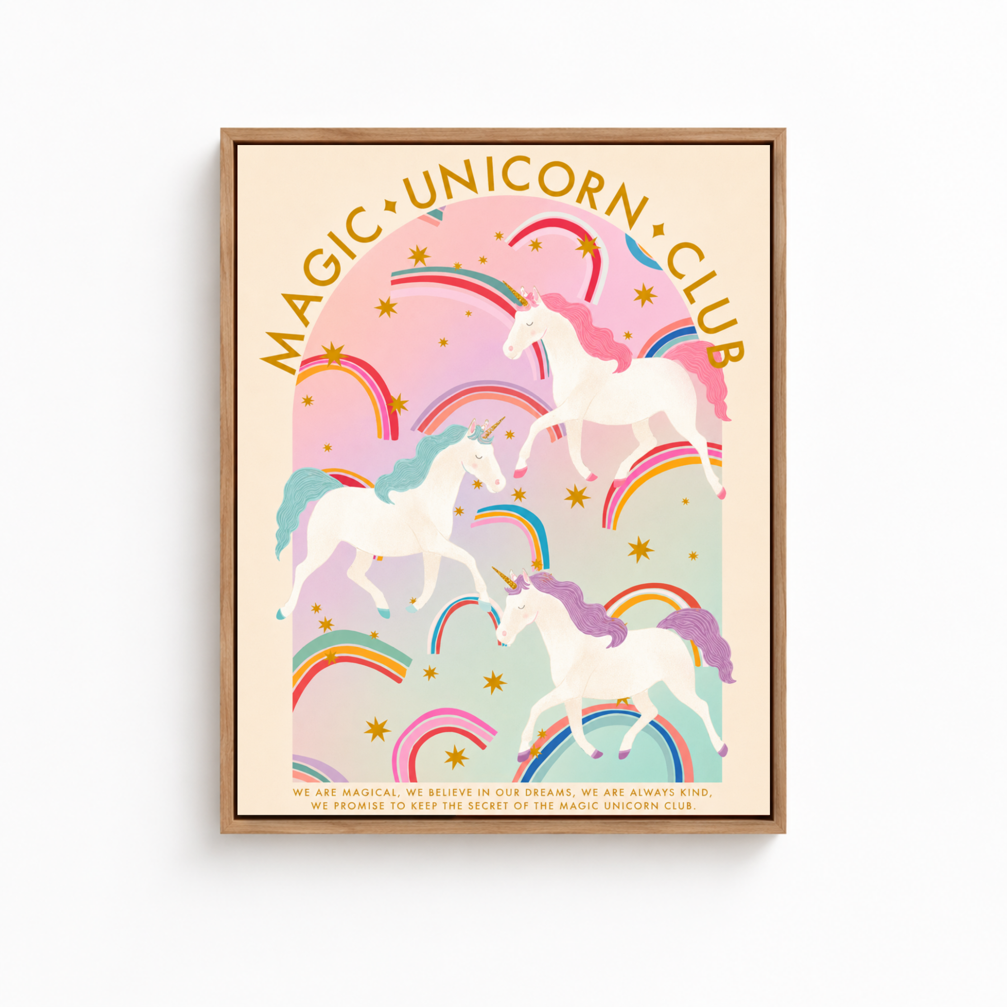 Magic Unicorn Club Canvas Wall Art Aura Canvas