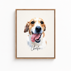 Custom Watercolor Pet Portrait Canvas Aura Canvas