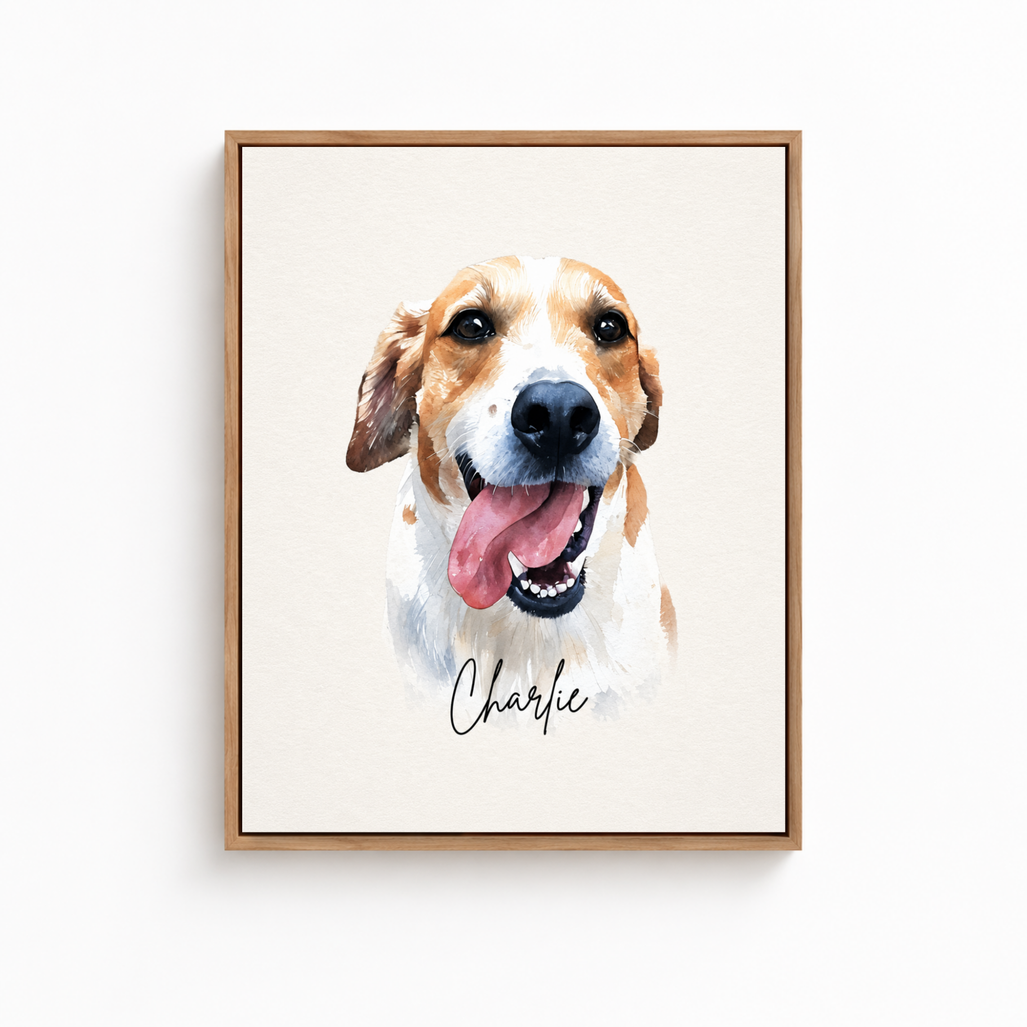 Custom Watercolor Pet Portrait Canvas Aura Canvas